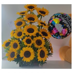 Arreglo de girasoles
