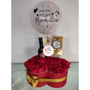 Corazon rojo baileys y ferros x 8 - rosas en cali