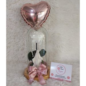 Rosa preservada blanca y virgen - floristerias en cali