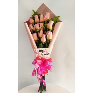 Bouquet de rosas rosadas-