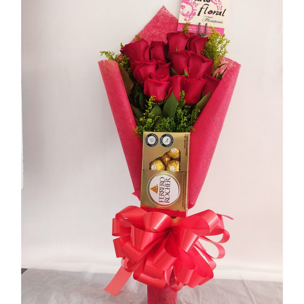 Rosas rojas, chocolates - floristeria cali
