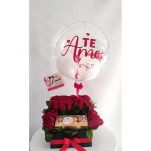 rosas rojas, chocolates