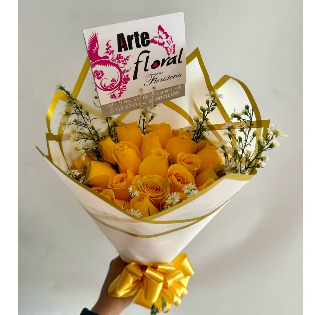 Ramo buchon amarillo- floristeria en cali