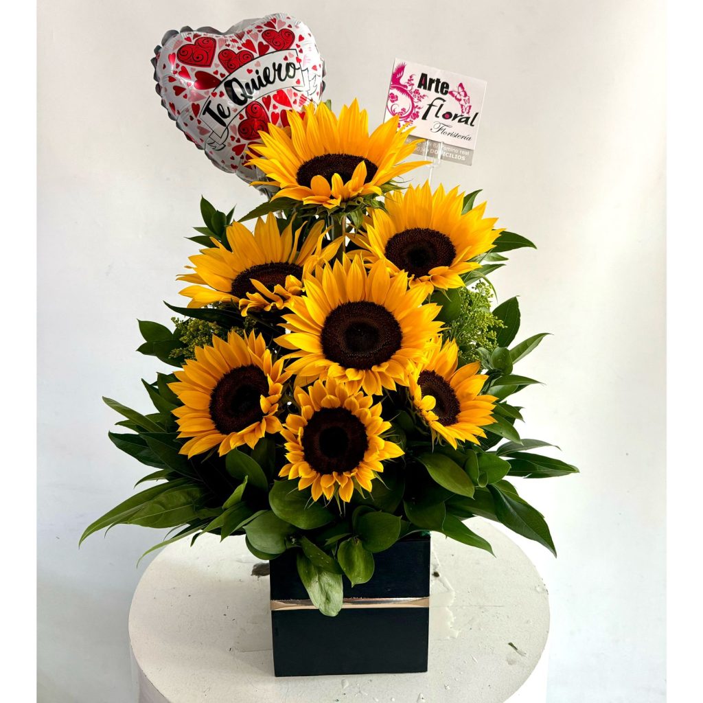 cubito de girasoles- floristeria en cali
