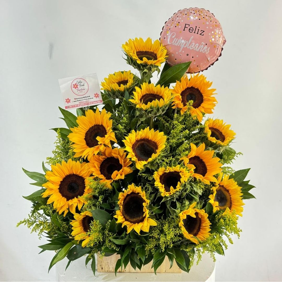 Arreglo en Girasoles - floristeria cali (1)