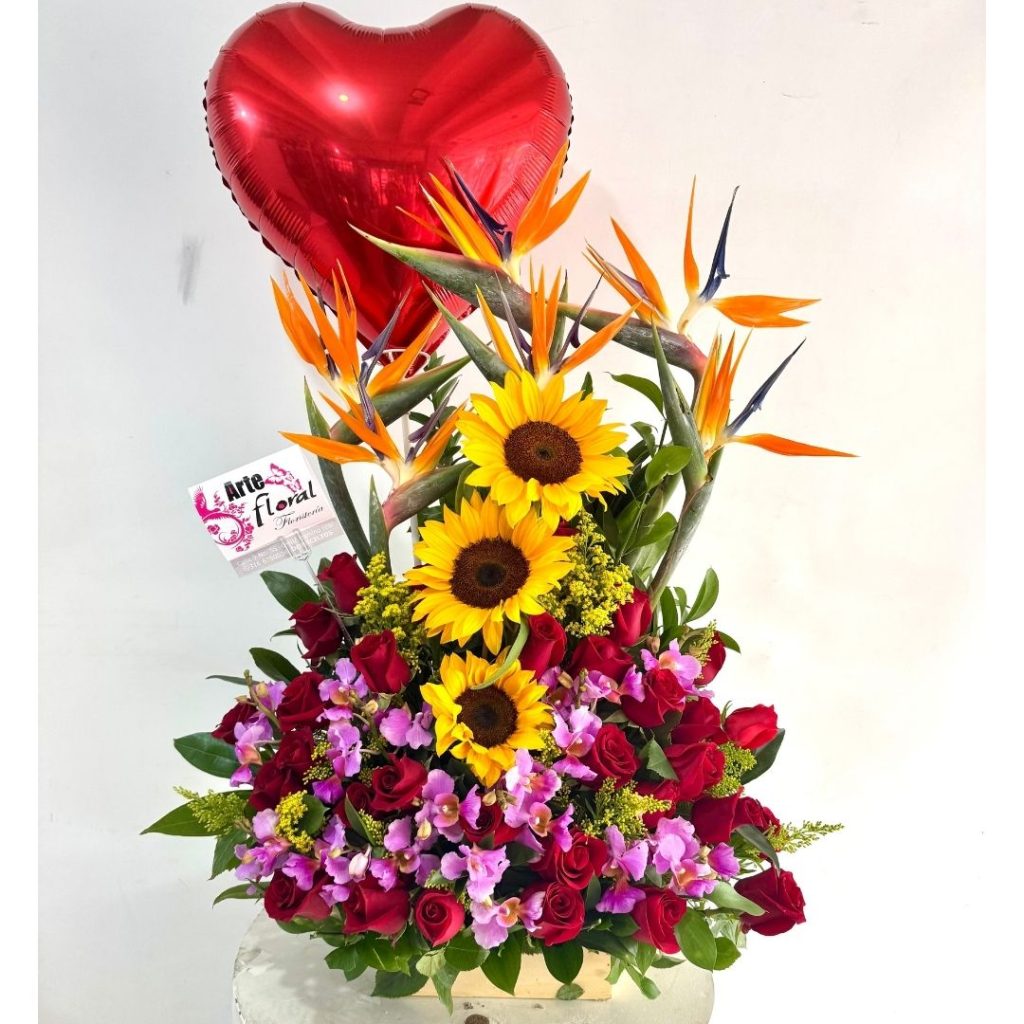 Ramo floral en rosas Amor y amistad