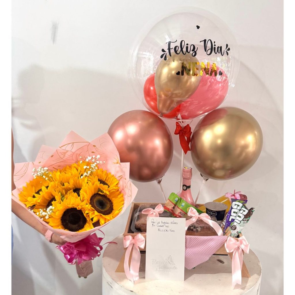 Desayunos sorpresa con ramo buchón de girasoles- desayunos cali