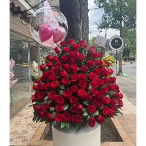 Ramo especial en rosas rojas- Floristería Cali